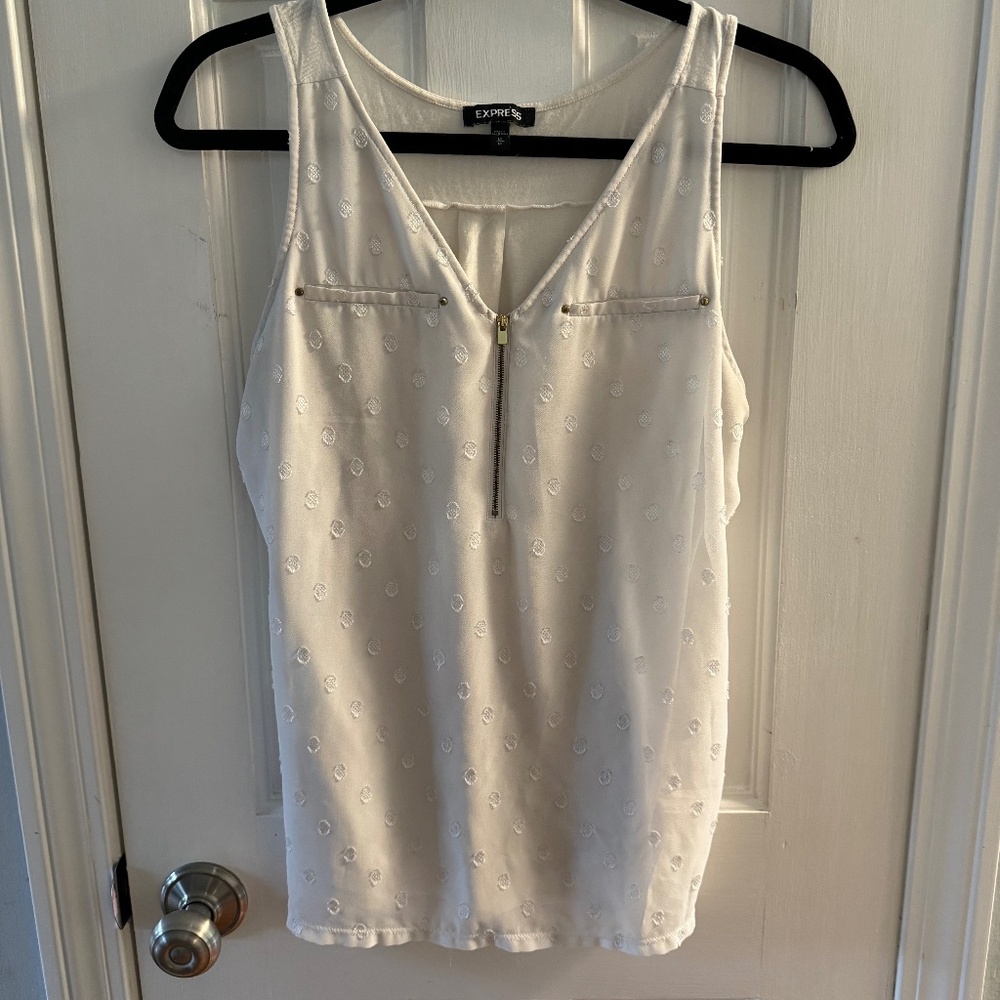 Express Sleeveless Polka Dot Top